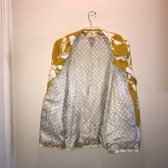 Anthro elevenses digtal floral peacoat. Size 6 - Picture 3 of 5